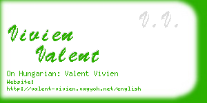 vivien valent business card